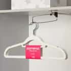 Набор вешалок 5 шт.*41х22 см, флок., цвет белый 9381506, норма - фото 1 - миниатюра