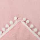 ПЛЕД ЭТЕЛЬ С БАМБОШКАМИ 130Х180 СМ 100% П/Э, ВЕЛСОФТ ПЕРСИКОВЫЙ 2853354, норма - фото 1 - миниатюра