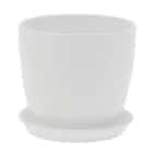 Горшок цветочный "Осень" 3,0 л глянец белый лак 1968858, норма - фото 1 - миниатюра
