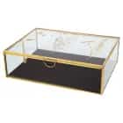 Шкатулка "Цветы" Д200 Ш150 В60, стекло, норма - фото 1 - миниатюра