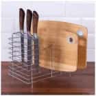 Органайзер для ножей и досок 30*18*25 см, хром (арт.768-734), норма - фото 2 - миниатюра