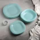 Набор столовый Carine Light Turquoise 18 пр. P7628, норма - фото 3 - миниатюра