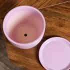 ГОРШОК ЦВЕТОЧНЫЙ "ОСЕНЬ" 3 Л, ГЛЯНЕЦ, ФИОЛЕТОВЫЙ 2926492, норма - фото 2 - миниатюра