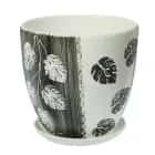 Кашпо "Акварель" (ч/б) №5 высокий овал 4,8л (арт. 1437923), норма - фото 1 - миниатюра