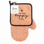 Набор кухонный "Пробка" варежка-прихватка 20х28см, прихватка 17х17см, 35% х/л,65% п/э 6959803, норма - фото 1 - миниатюра