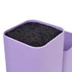 Подставка для ножей с двумя отделениями 10x10x23+10x10х17см, цвет Лиловый (пластик) (арт. 2872), норма - фото 4 - миниатюра