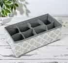 Органайзер для белья 8 ячеек 28х15х13 см "Гранж", цвет серый   5156423, норма - фото 1 - миниатюра