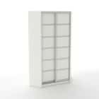 СТИВ (белый шагрень/хром/2 дв. комб. ЛДСП) - фото 1 - миниатюра