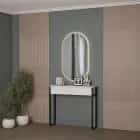 КОНСОЛЬ (АРТ.СТ062.0/ (АРТ.22.155)) 1208*308*950ММ (ЛДСП Белый Бриллиант/МЕТАЛЛ Черный Муар (0156/0009)) - фото 2 - миниатюра