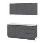 АЙДЕН (серый графит/серый графит/ столешница сосна бискайская) - фото 2 - миниатюра