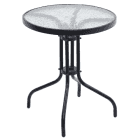 МАРСЕЛЬ МИНИ (каркас черн., столешница прозрачная) - фото 1 - миниатюра