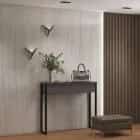 КОНСОЛЬ (АРТ.СТ062.0/ (АРТ.22.155)) 1208*308*950ММ (ЛДСП Графит серый/МЕТАЛЛ Черный Муар (0097/0009)) - фото 2 - миниатюра