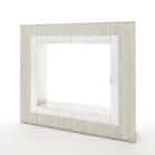 УНО (ЛДСП Соната (легкий шелк), стекло Белое) - фото 1 - миниатюра