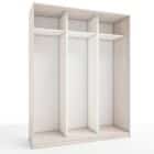 КОРПУС ШКАФА 1800*600*2300 ММ С АНТРЕСОЛЬНЫМИ ПОЛКАМИ (Корпус: ЯСЕНЬ СВЕТЛЫЙ, Наполнение: БЕЛЫЙ шагрень) - фото 1 - миниатюра