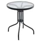 МАРСЕЛЬ МИНИ (каркас черн., столешница прозрачная) - фото 2 - миниатюра