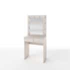 СТОЛ ТУАЛЕТНЫЙ С ЛАМПОЧКАМИ (ТИП 1) 700Х420Х1530ММ (ясень светлый) - фото 1 - миниатюра