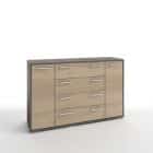 ПАЙН-4.2 (корпус венге темный/фасад дуб сонома) - фото 1 - миниатюра