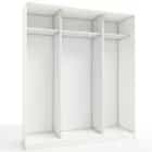 КОРПУС ШКАФА 2000*600*2300 ММ С АНТРЕСОЛЬНЫМИ ПОЛКАМИ (Корпус: БЕЛЫЙ шагрень, Наполнение: БЕЛЫЙ шагрень) - фото 1 - миниатюра