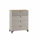 НИКА (бежевый мат-05/ кашемир + дуб делано с ручками) - фото 1 - миниатюра