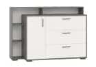 КОМОД С ДВЕРКОЙ И 3ЯЩ. (АРТ. 4-4423) (1320*430*935 ММ) (графит/белый) - фото 3 - миниатюра