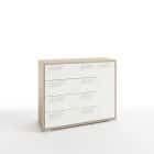 ПАЙН-4.1 (корпус дуб сонома/фасад белый глянец) - фото 1 - миниатюра