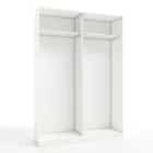 КОРПУС ШКАФА 1600*450*2300 ММ С АНТРЕСОЛЬНЫМИ ПОЛКАМИ (Корпус: БЕЛЫЙ шагрень, Наполнение: БЕЛЫЙ шагрень) - фото 1 - миниатюра