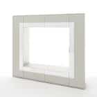 УНО (ЛДСП Фантом, стекло Белое) - фото 1 - миниатюра