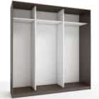 КОРПУС ШКАФА 2200*600*2300 ММ С АНТРЕСОЛЬНЫМИ ПОЛКАМИ (Корпус: ВЕНГЕ ТЕМНЫЙ, Наполнение: БЕЛЫЙ шагрень) - фото 1 - миниатюра