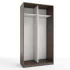 КОРПУС ШКАФА 1200*600*2300 ММ С АНТРЕСОЛЬНЫМИ ПОЛКАМИ (Корпус: ВЕНГЕ ТЕМНЫЙ, Наполнение: БЕЛЫЙ шагрень) - фото 1 - миниатюра