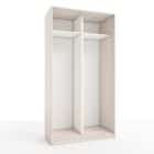 КОРПУС ШКАФА 1200*600*2300 ММ С АНТРЕСОЛЬНЫМИ ПОЛКАМИ (Корпус: ЯСЕНЬ СВЕТЛЫЙ, Наполнение: БЕЛЫЙ шагрень) - фото 1 - миниатюра