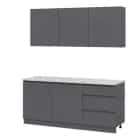 АЙДЕН (серый графит/серый графит/ столешница сосна бискайская) - фото 1 - миниатюра