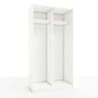 КОРПУС ШКАФА 1200*600*2300 ММ С АНТРЕСОЛЬНЫМИ ПОЛКАМИ (Корпус: БЕЛЫЙ шагрень, Наполнение: БЕЛЫЙ шагрень) - фото 1 - миниатюра