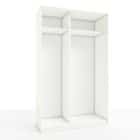 КОРПУС ШКАФА 1400*600*2300 ММ С АНТРЕСОЛЬНЫМИ ПОЛКАМИ (Корпус: БЕЛЫЙ шагрень, Наполнение: БЕЛЫЙ шагрень) - фото 1 - миниатюра