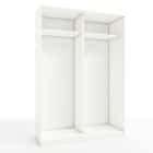 КОРПУС ШКАФА 1600*600*2300 ММ С АНТРЕСОЛЬНЫМИ ПОЛКАМИ (Корпус: БЕЛЫЙ шагрень, Наполнение: БЕЛЫЙ шагрень) - фото 1 - миниатюра