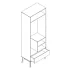 КАЛГАРИ (Дуб натуральный светлый / Белый матовый) - фото 2 - миниатюра