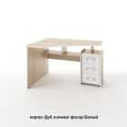 ГЛАЙД (корпус дуб сонома/ фасад белый шагрень/ кромка белая) - фото 1 - миниатюра