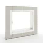 УНО (ЛДСП Фантом, стекло Белое) - фото 2 - миниатюра