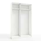 КОРПУС ШКАФА 1400*450*2300 ММ С АНТРЕСОЛЬНЫМИ ПОЛКАМИ (Корпус: БЕЛЫЙ шагрень, Наполнение: БЕЛЫЙ шагрень) - фото 1 - миниатюра