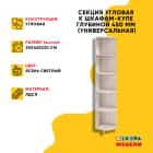 Секция угловая 450 мм (ясень светлый) - фото 1 - миниатюра