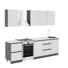 АЙДЕН (серый графит/серый/столешница (0,5м+1,0 м+0,5м), мрамор бернини 38мм) - фото 3 - миниатюра