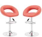 Стул барный (арт. ZS-603), опора ХРОМ (комплект 2 шт.) (PU red (к/з красн.)) - фото 1 - миниатюра