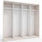 КОРПУС ШКАФА 2400*600*2300 ММ С АНТРЕСОЛЬНЫМИ ПОЛКАМИ (Корпус: ЯСЕНЬ СВЕТЛЫЙ, Наполнение: БЕЛЫЙ шагрень) - фото 1 - миниатюра