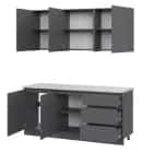 АЙДЕН (серый графит/серый графит/ столешница сосна бискайская) - фото 5 - миниатюра