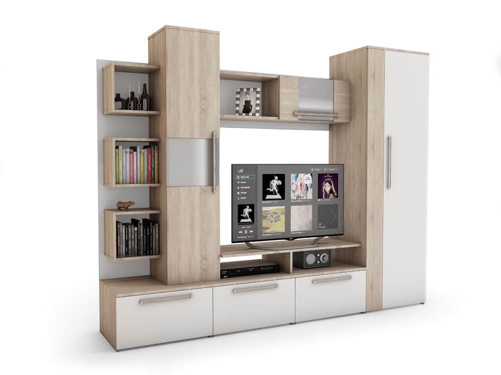 МОНАКО, дуб сонома/белый, норма