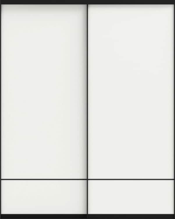 SLIM (ЛДСП), белый матовый/профиль черный Slim, норма