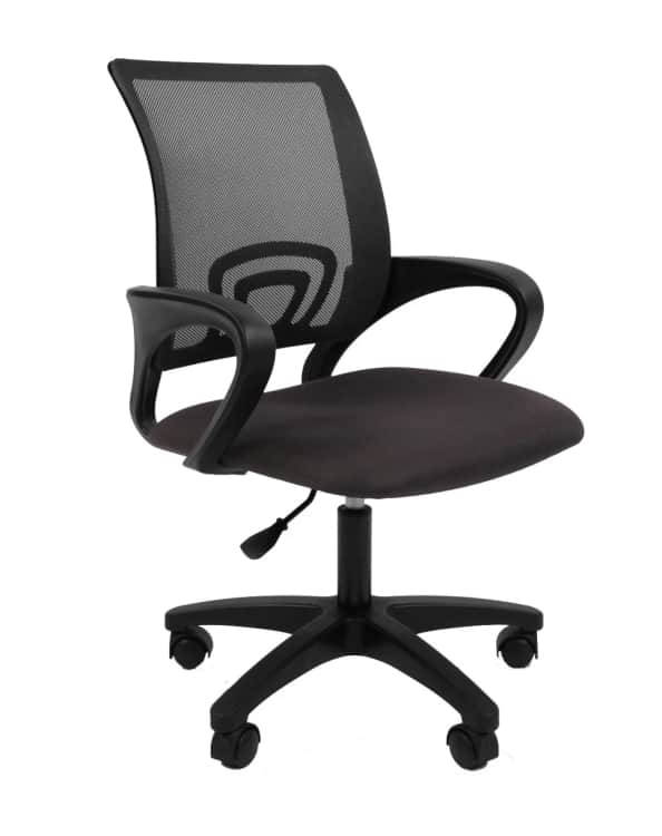 NOVA CHAIR OFFICE J2, сиденье TW-12 (серый)/спинка TW-01 (черная), норма