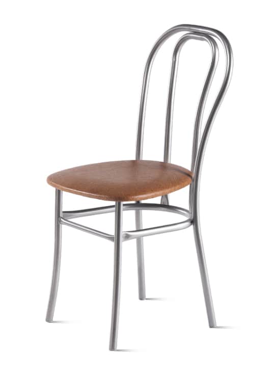 ВЕНСКИЙ, сиденье: ВИК 344/84 (темно-коричневый)/каркас: металлик, норма