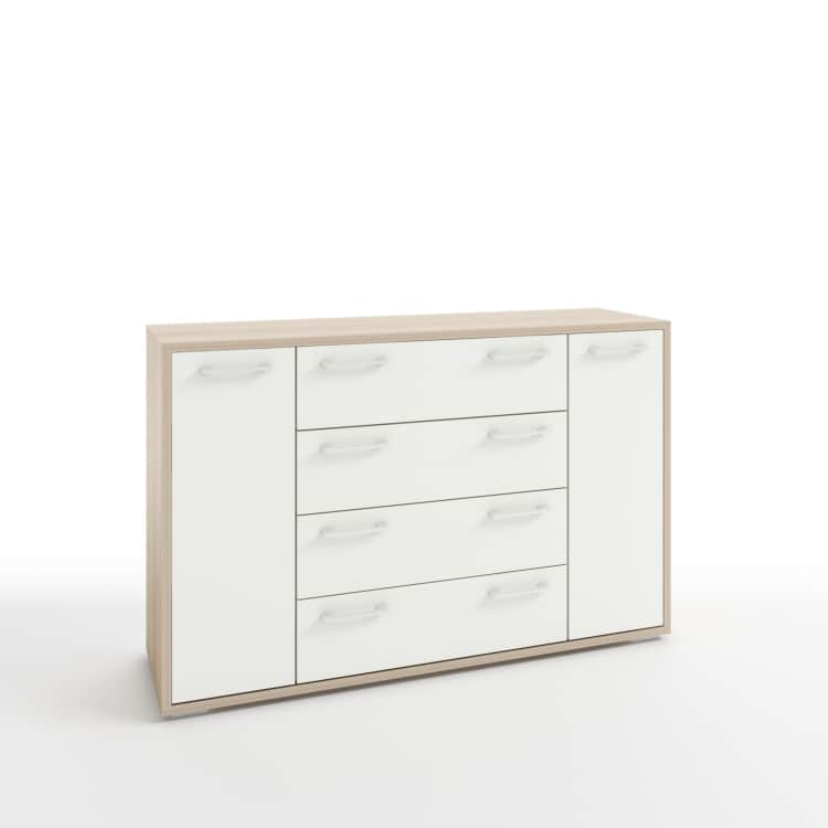 ПАЙН-4.2, корпус дуб сонома/фасад белый глянец, норма