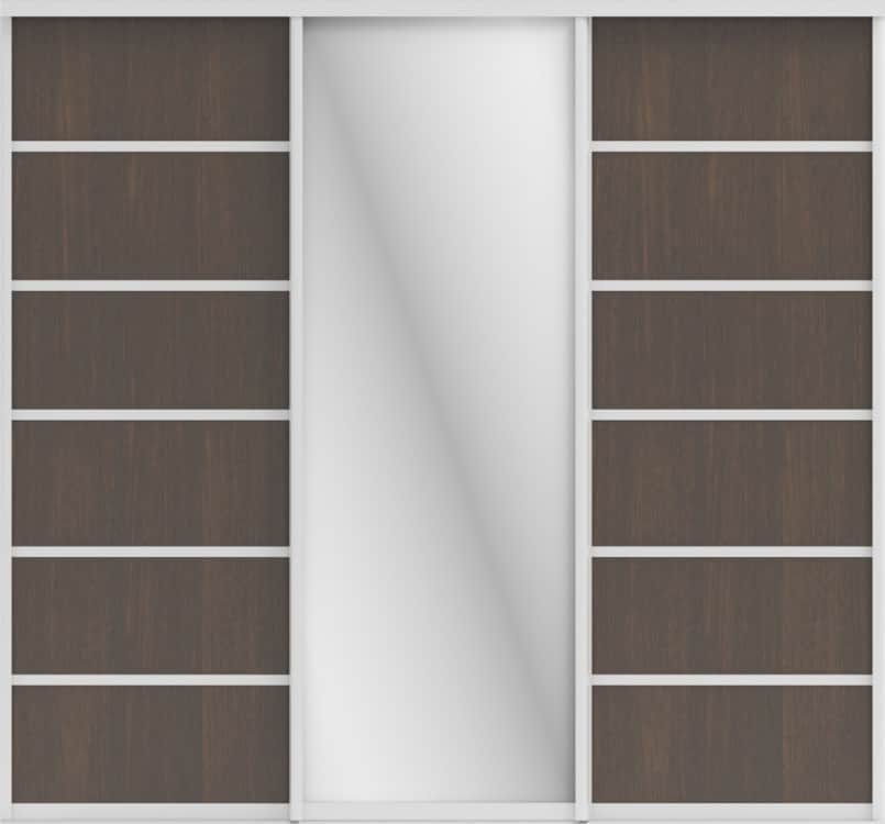 СТИВ (ЗЕРКАЛО/ЛДСП), венге темный/хром, Распродажа