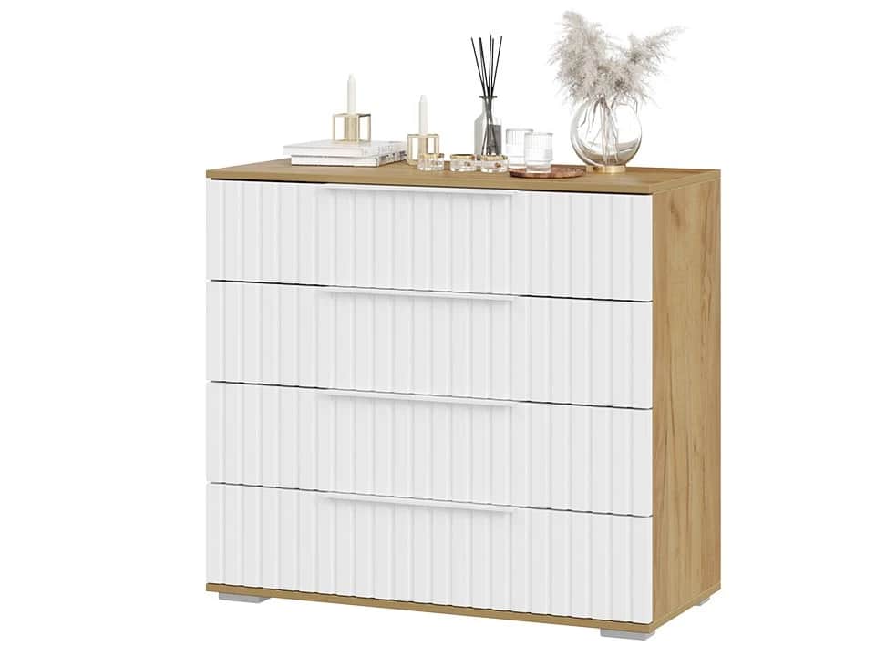 ХИЛТОН, дуб крафт золотой/белый матовый, норма